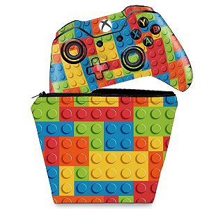 KIT Capa Case e Skin Xbox One Fat Controle - Lego