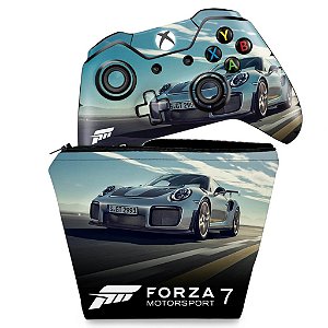 KIT Capa Case e Skin Xbox One Fat Controle - Forza Motorsport 7