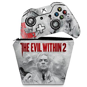 KIT Capa Case e Skin Xbox One Fat Controle - The Evil Within 2