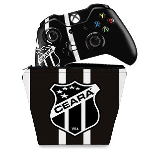 KIT Capa Case e Skin Xbox One Fat Controle - Ceará Sporting Club