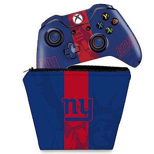 KIT Capa Case e Skin Xbox One Fat Controle - New York Giants - NFL