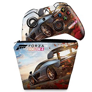 KIT Capa Case e Skin Xbox One Fat Controle - Forza Horizon 4