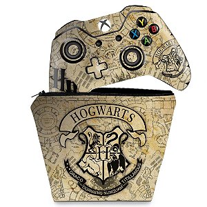 KIT Capa Case e Skin Xbox One Fat Controle - Harry Potter