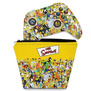 KIT Capa Case e Skin Xbox One Slim X Controle - The Simpsons