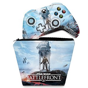KIT Capa Case e Skin Xbox One Slim X Controle - Star Wars - Battlefront
