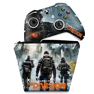 KIT Capa Case e Skin Xbox One Slim X Controle - Tom Clancy's The Division