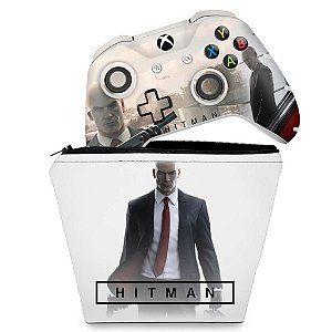 KIT Capa Case e Skin Xbox One Slim X Controle - Hitman 2016