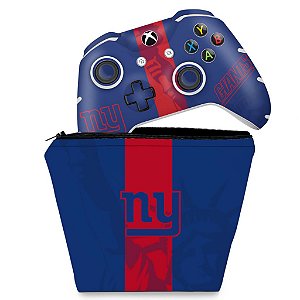 KIT Capa Case e Skin Xbox One Slim X Controle - New York Giants - NFL