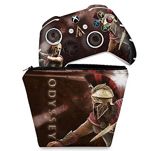 KIT Capa Case e Skin Xbox One Slim X Controle - Assassins Creed Odyssey