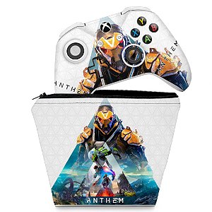 KIT Capa Case e Skin Xbox One Slim X Controle - Anthem