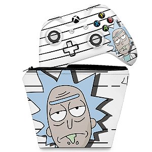 KIT Capa Case e Skin Xbox One Slim X Controle - Rick Rick and Morty