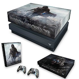 KIT Xbox One X Skin e Capa Anti Poeira - Middle Earth: Shadow of Mordor