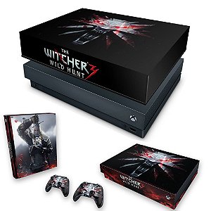 KIT Xbox One X Skin e Capa Anti Poeira - The Witcher 3 #A