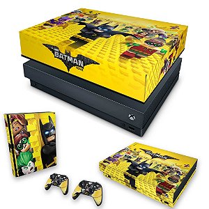 KIT Xbox One X Skin e Capa Anti Poeira - Lego Batman