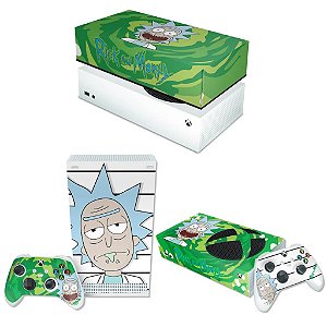 KIT Xbox Series S Skin e Capa Anti Poeira - Rick And Morty