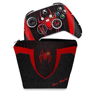 KIT Capa Case e Skin Xbox Series S X Controle - Spider-Man: Miles Morales