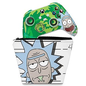 KIT Capa Case e Skin Xbox Series S X Controle - Rick And Morty