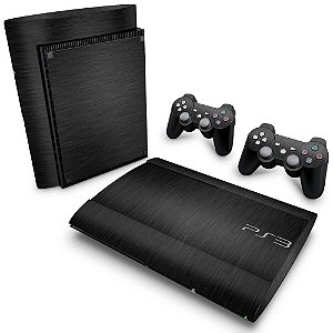 PS3 Super Slim Skin - Aço Escovado Preto