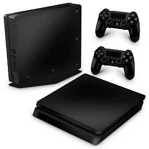 PS4 Slim Skin - Preto Black Piano