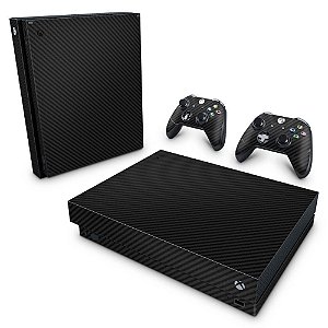 Xbox One X Skin - Fibra de Carbono Preto