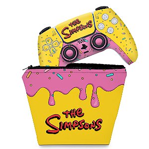 KIT Capa Case e Skin PS5 Controle - The Simpsons