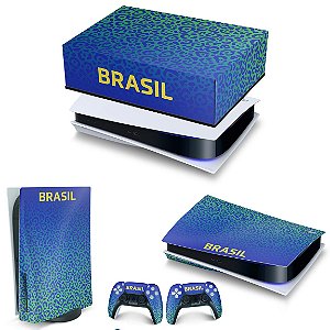 KIT PS5 Capa Anti Poeira e Skin - Brasil