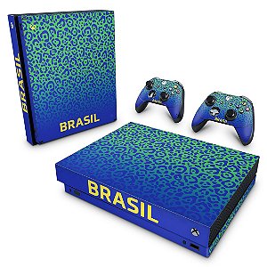 Xbox One X Skin - Brasil