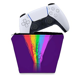 Capa PS5 Controle Case - Rainbow Colors Colorido