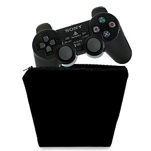 Capa PS2 Controle Case - Preta All Black