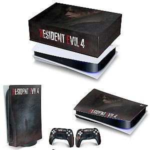 KIT PS5 Capa Anti Poeira e Skin - Resident Evil 4 Remake