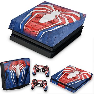 KIT PS4 Slim Skin e Capa Anti Poeira - Spider-Man Homem Aranha 2