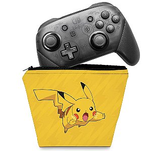 Capa Nintendo Switch Pro Controle Case - Pikachu Pokemon