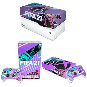 KIT Xbox Series S Skin e Capa Anti Poeira - FIFA 21