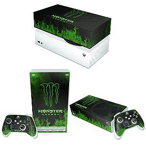 KIT Xbox Series S Skin e Capa Anti Poeira - Monster Energy Drink