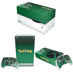 KIT Xbox Series S Skin e Capa Anti Poeira - Pokemon Bulbasaur