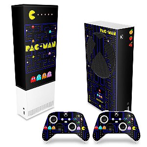 KIT Xbox Series S Capa Anti Poeira e Skin - Pac Man