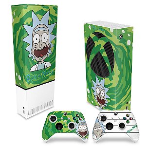 KIT Xbox Series S Capa Anti Poeira e Skin - Rick And Morty