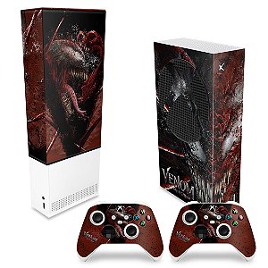 KIT Xbox Series S Capa Anti Poeira e Skin - Venom Tempo de Carnificina