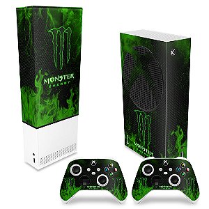 KIT Xbox Series S Capa Anti Poeira e Skin - Monster Energy Drink