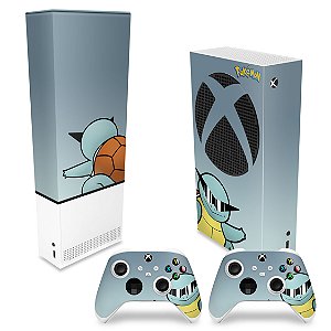 KIT Xbox Series S Capa Anti Poeira e Skin - Pokemon Squirtle