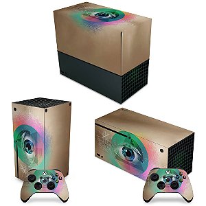 KIT Xbox Series X Capa Anti Poeira e Skin - Abstrato #89