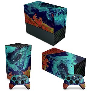 KIT Xbox Series X Capa Anti Poeira e Skin - Abstrato #105