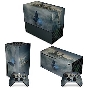 KIT Xbox Series X Capa Anti Poeira e Skin - Hogwarts Legacy