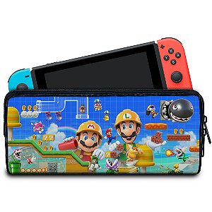 Case Nintendo Switch Bolsa Estojo - Super Mario Maker 2