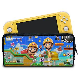 Case Nintendo Switch Lite Bolsa Estojo - Super Mario Maker 2