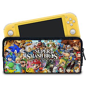 Case Nintendo Switch Lite Bolsa Estojo - Super Smash Bros. Ultimate