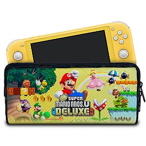 Case Nintendo Switch Lite Bolsa Estojo - New Super Mario Bros. U
