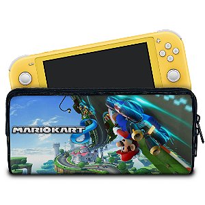 Case Nintendo Switch Lite Bolsa Estojo - Mario Kart 8
