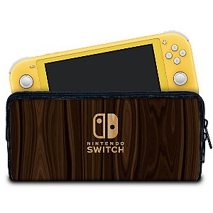 Case Nintendo Switch Lite Bolsa Estojo - Madeira