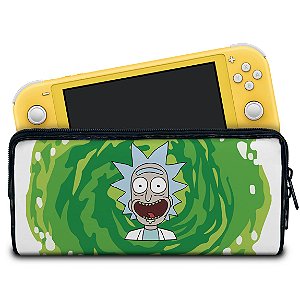 Case Nintendo Switch Lite Bolsa Estojo - Rick And Morty